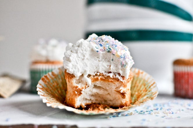 Angel Food Cupcakes I howsweeteats.com