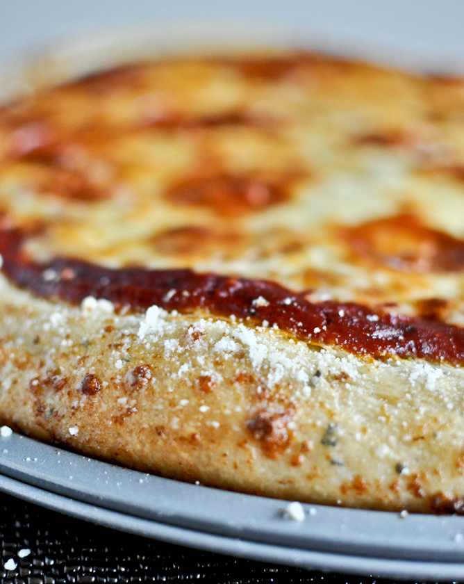 Garlic Bread Pizza Crust I howsweeteats.com