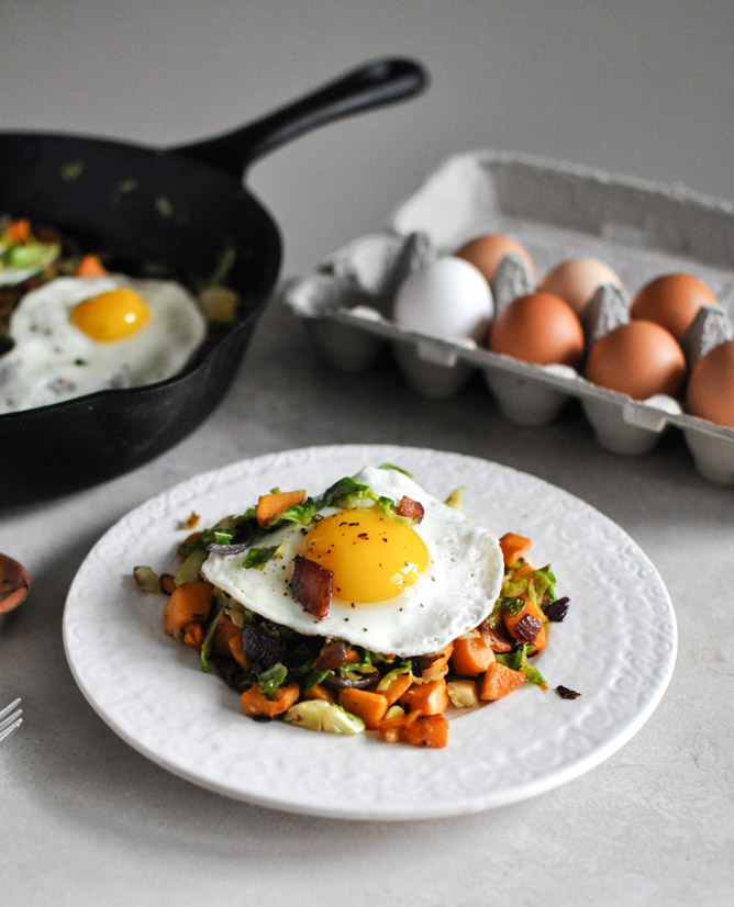 Brussels Sprouts Breakfast Hash I howsweeteats.com
