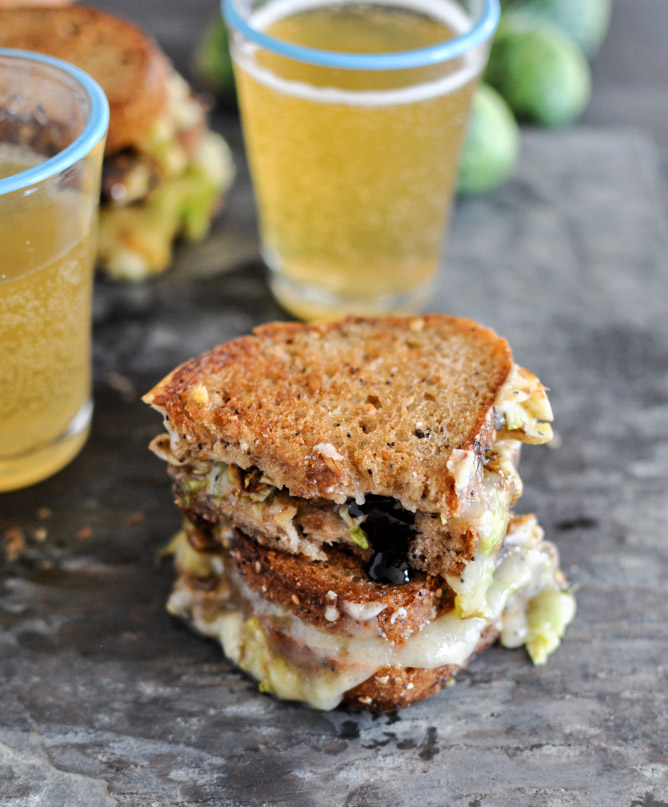 Balsamic Brussels Sprouts Grilled Cheese I howsweeteats.com