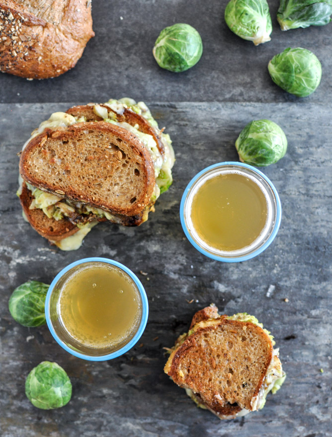 Balsamic Brussels Sprouts Grilled Cheese I howsweeteats.com