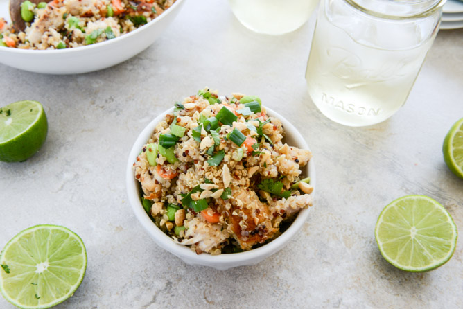 Thai Chicken Quinoa Bowl I howsweeteats.com