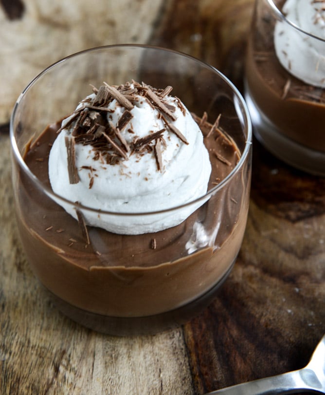 Milk Chocolate Mousse with Coconut Whipped Cream I howsweeteats.com