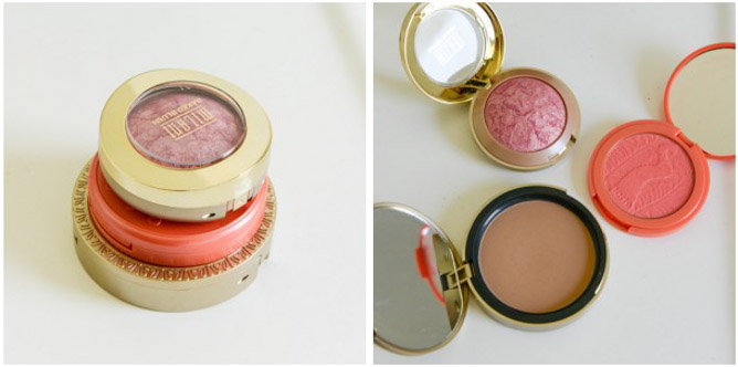 Too Faced Chocolate Soleil Bronzer, Tarte Amazonian Clay Blush in Tipsy, Milani Blush in Dolce Pink I howsweeteats.com