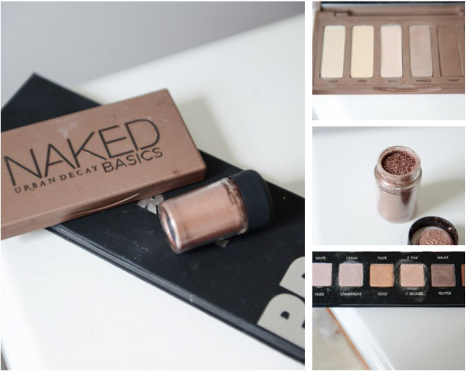 Loral Pro Palette, Urban Decay Naked Basics Palette, MAC Pigment in Tan I howsweeteats.com