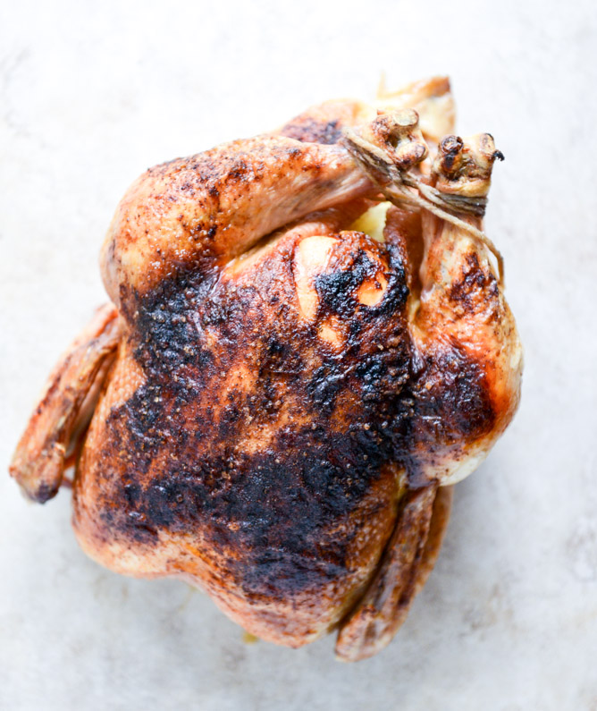 Chipotle Lime Butter Whole Roasted Chicken I howsweeteats.com