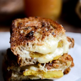 Caramelized Butternut Squash, Roasted Garlic + Coconut Butter Grilled Cheese I howsweeteats.com-5