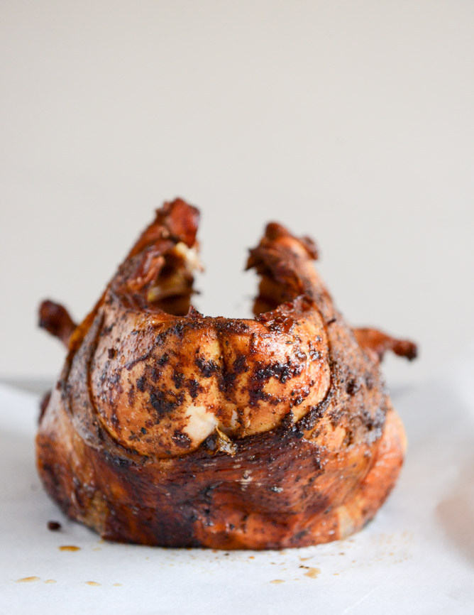 this applewood smoked turkey is prepped with a maple bourbon brine and served with a cider bourbon gravy! I howsweeteats.com