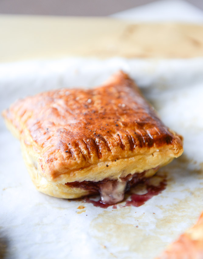 smoked cheddar and cherry jam pastry pop tarts I howsweeteats.com