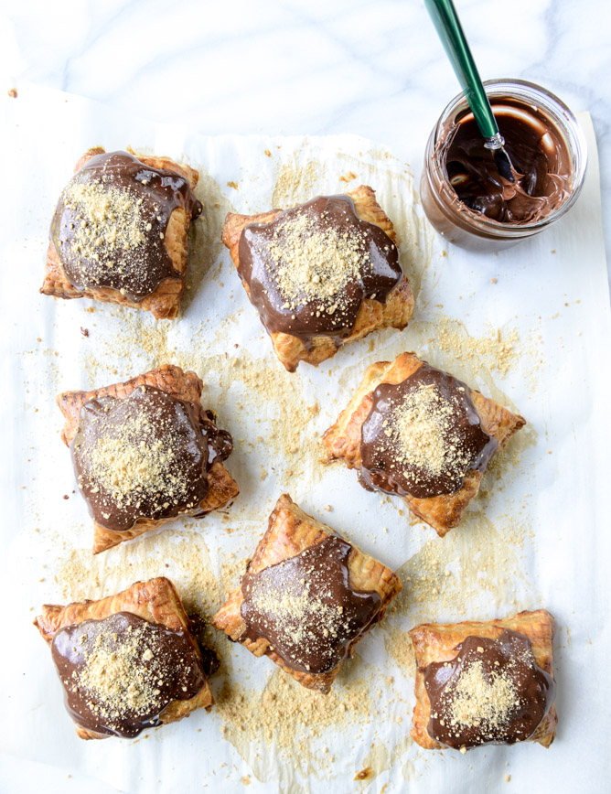nutella s'mores puff pastry pop tarts I howsweeteats.com