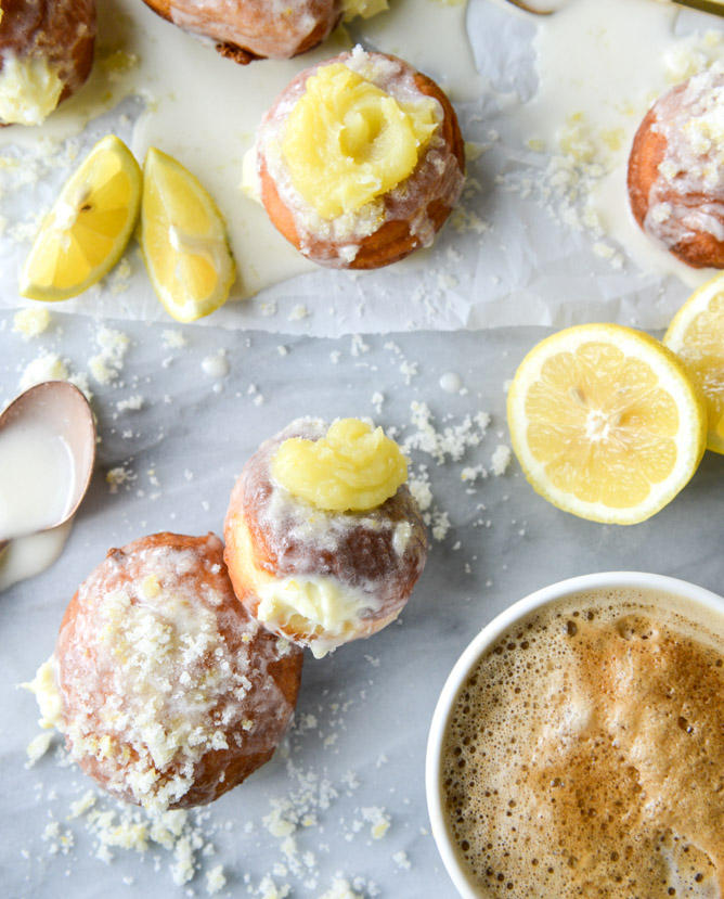 lemon cheesecake doughnuts I howsweeteats.com