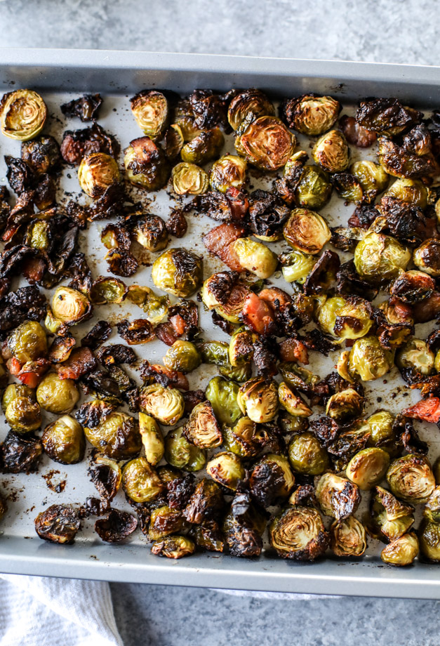 mustard roasted brussels sprouts I howsweeteats.com 
