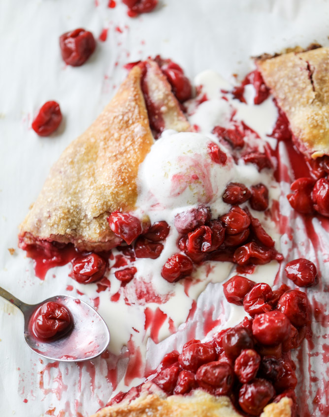 the best sour cherry galette I howsweeteats.com 