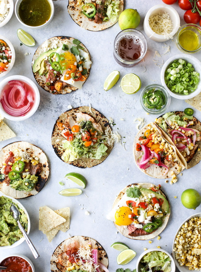 how to set up a taco bar for father's day I howsweeteats.com 