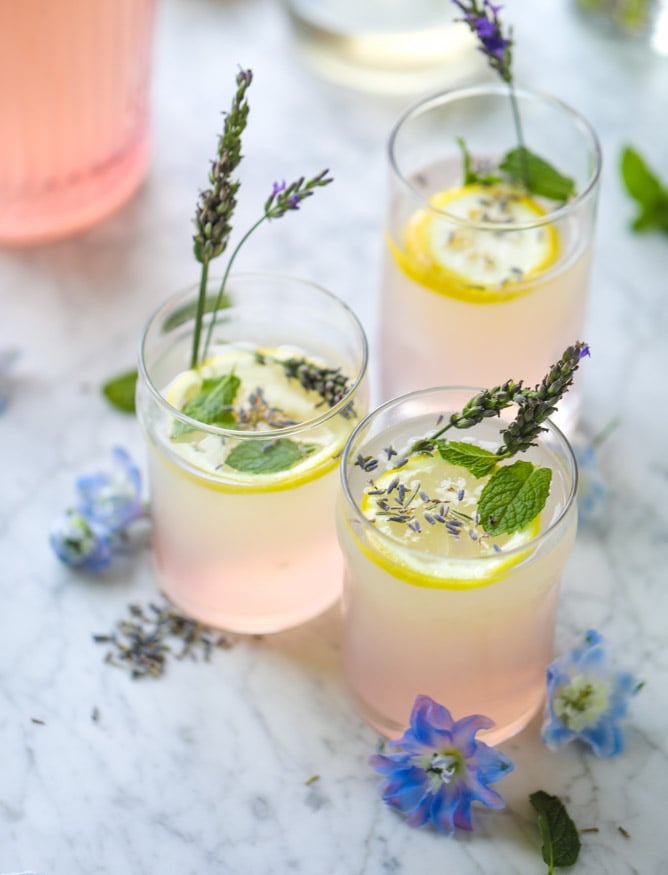 lavender mint lemonade recipe I howsweeteats.com