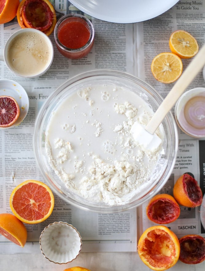 greek yogurt pancakes with warm winter citrus I howsweeteats.com #greekyogurt #pancakes #breakfast #brunch #citrus