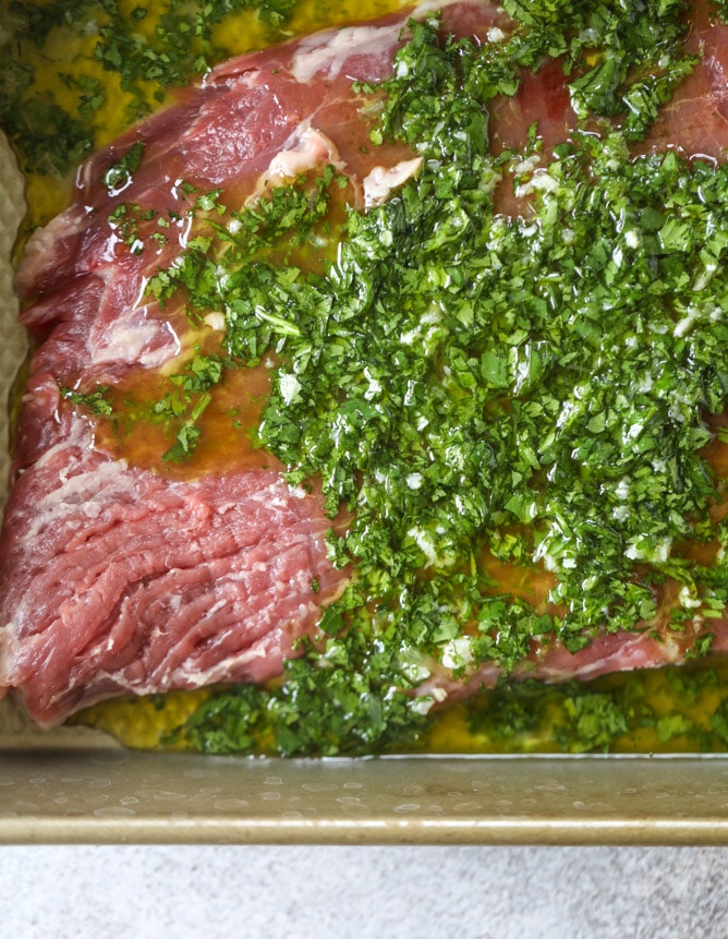 cilantro lime flank steak I howsweeteats.com #flank #steak #recipe #cilantro #lime