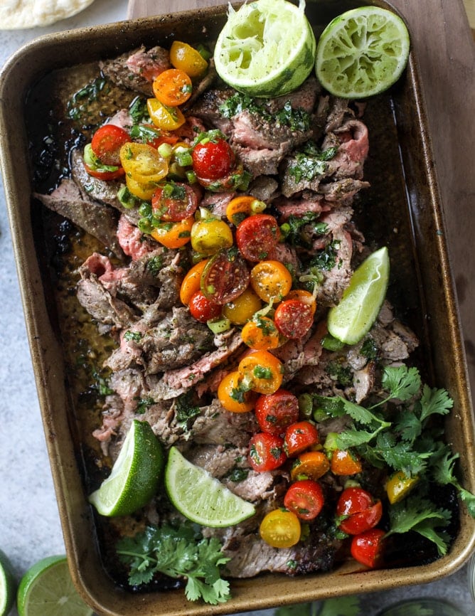 cilantro lime flank steak I howsweeteats.com #flank #steak #recipe #cilantro #lime