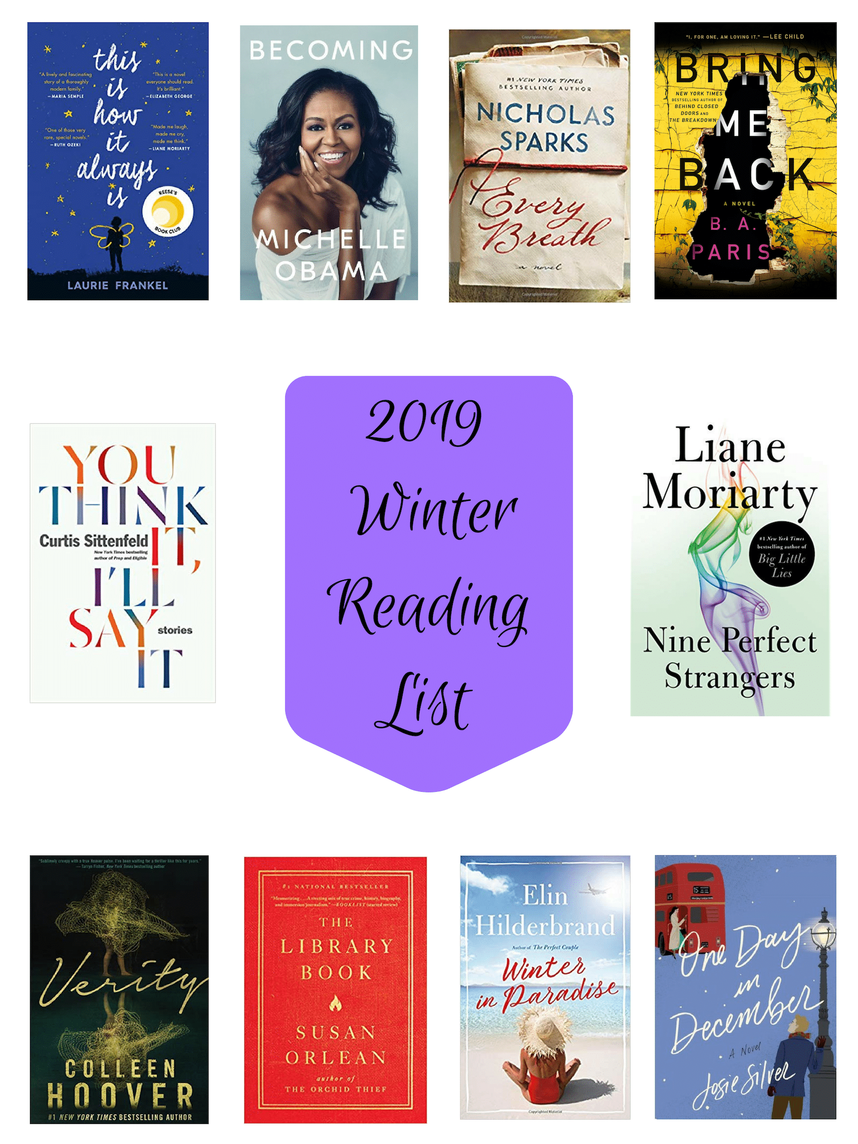 My 2019 winter reading list is perfect for cozying up by the fire with a new book! I love getting lost in the story and escaping for a few minutes or a few hours. Let me know what's on your winter reading list! I howsweeteats.com #winter #readinglist