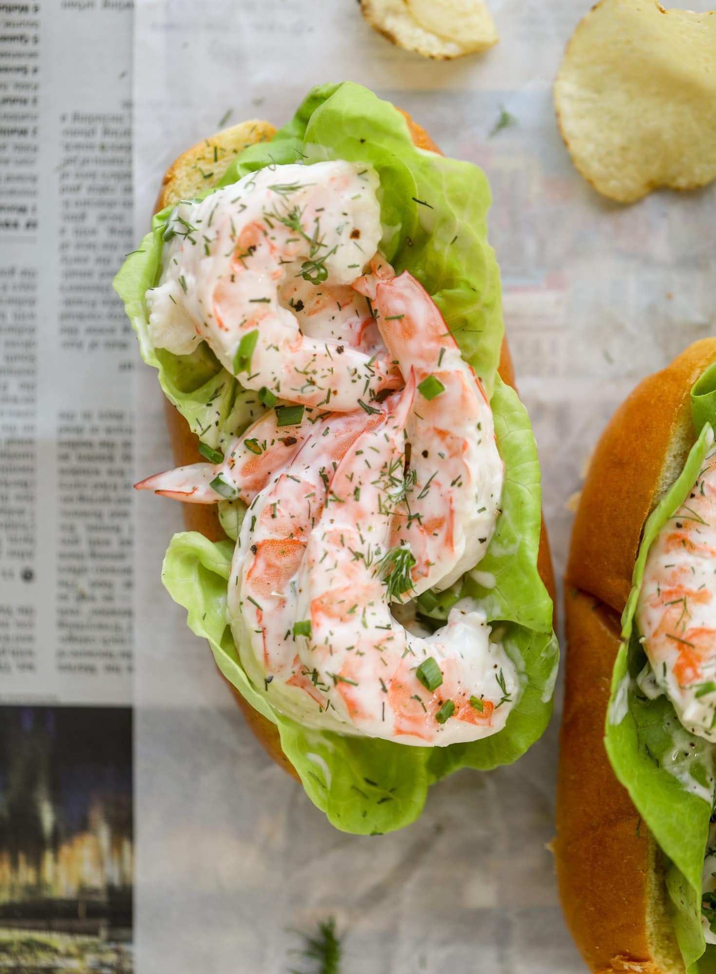 shrimp salad roll 