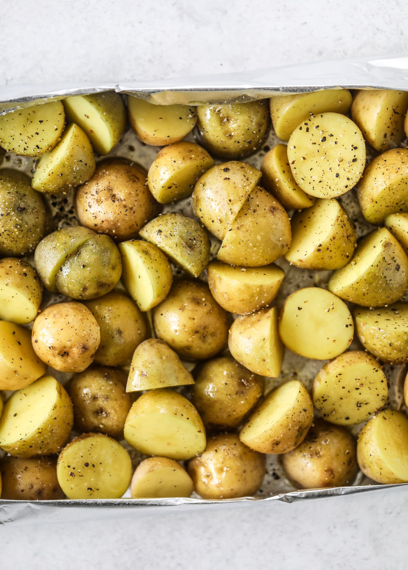 potatoes ready for grilling