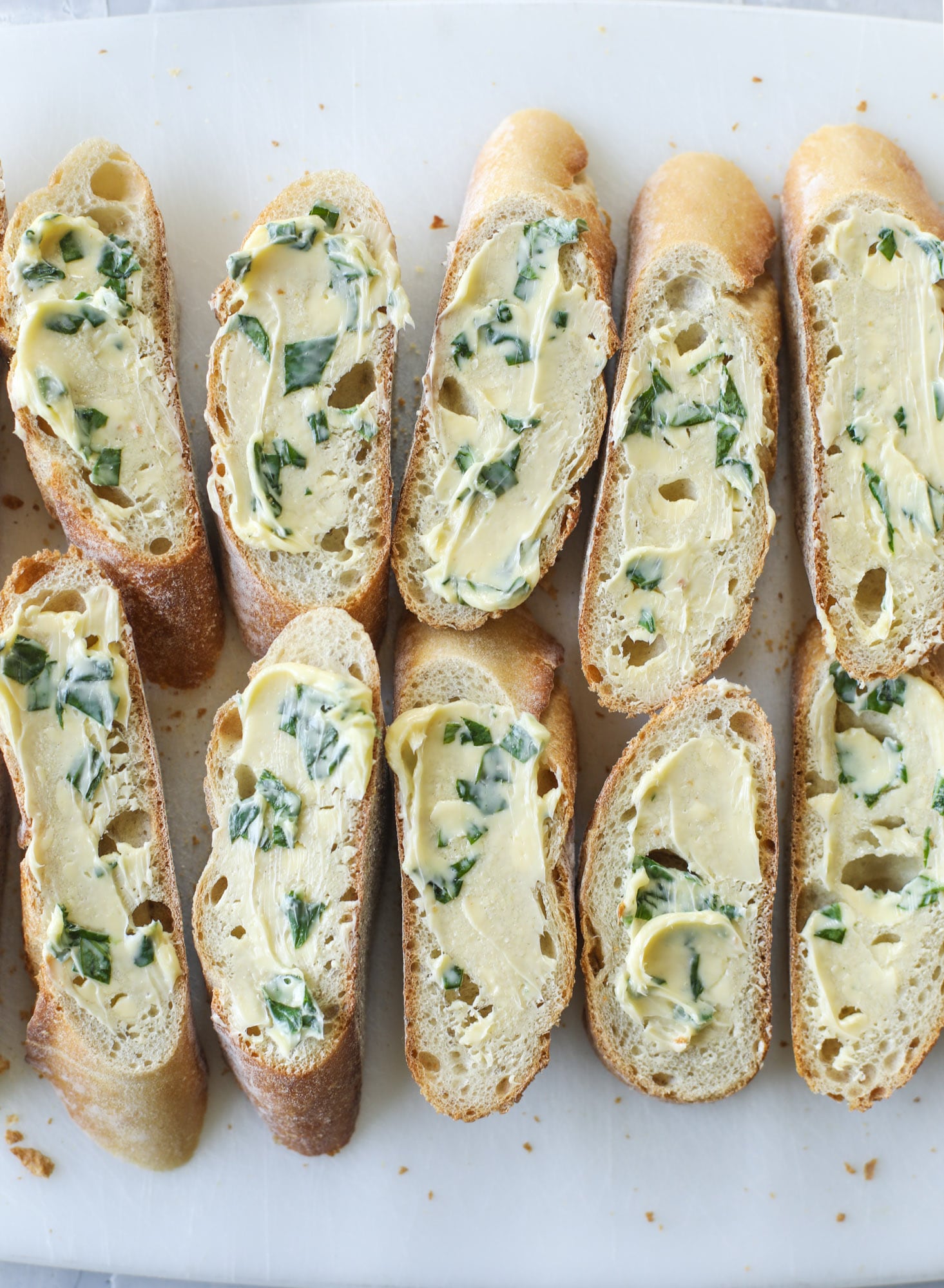 baguette with basil butter