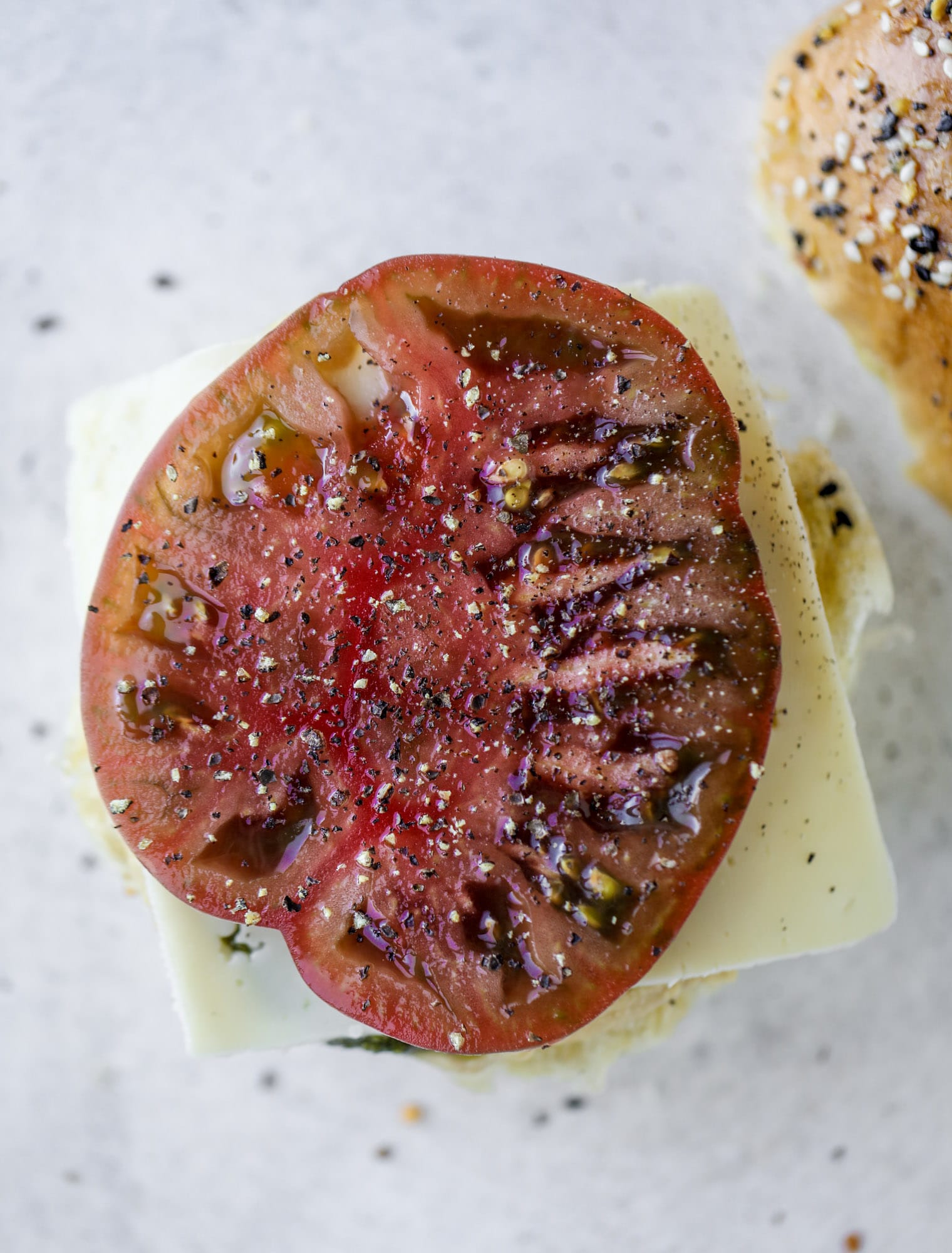 the perfect heirloom tomato sandwich