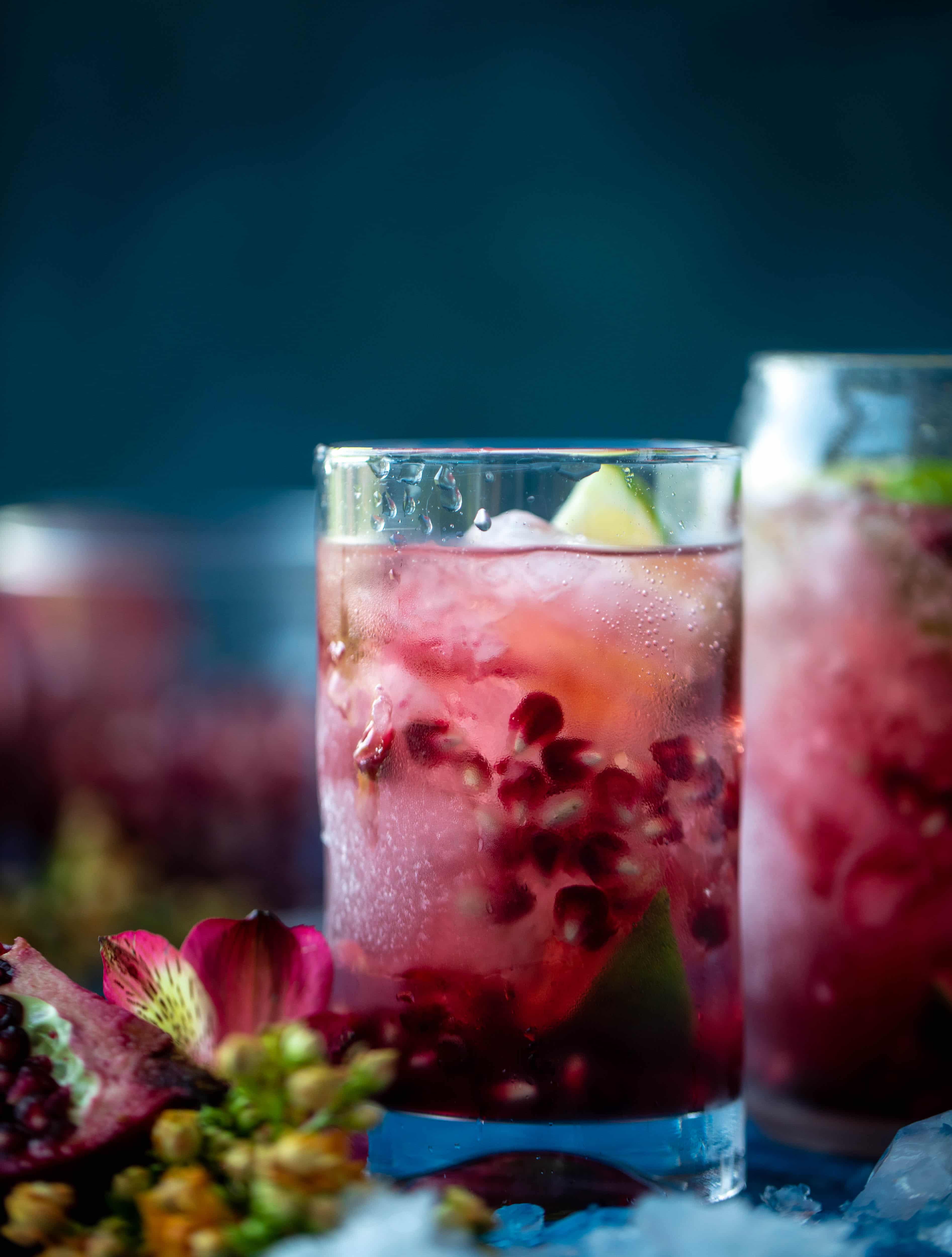 This pomegranate gin and tonic is the best way to transition your cocktail party life from the hot weather into fall! Tastes delish and looks pretty too!