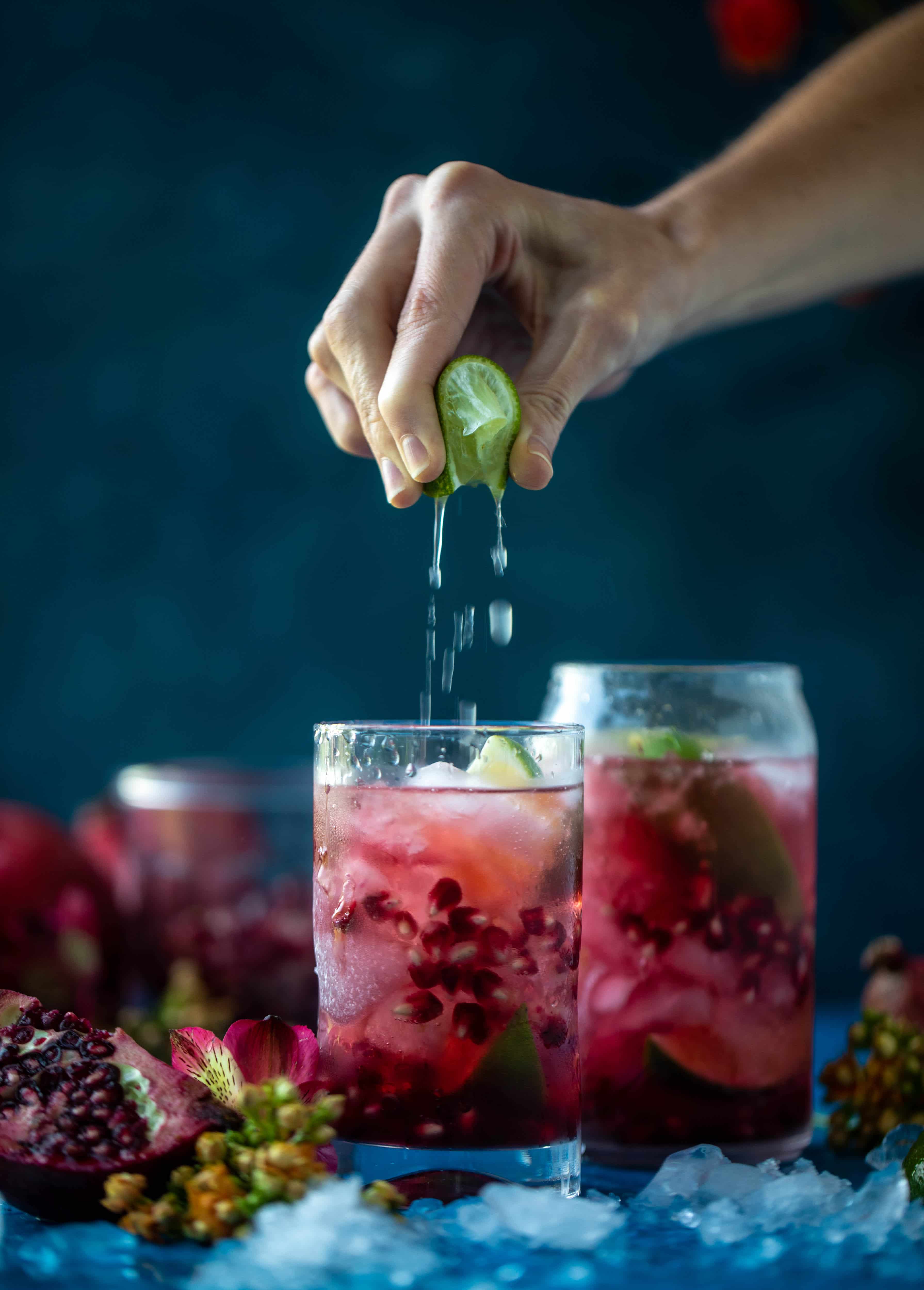 This pomegranate gin and tonic is the best way to transition your cocktail party life from the hot weather into fall! Tastes delish and looks pretty too!