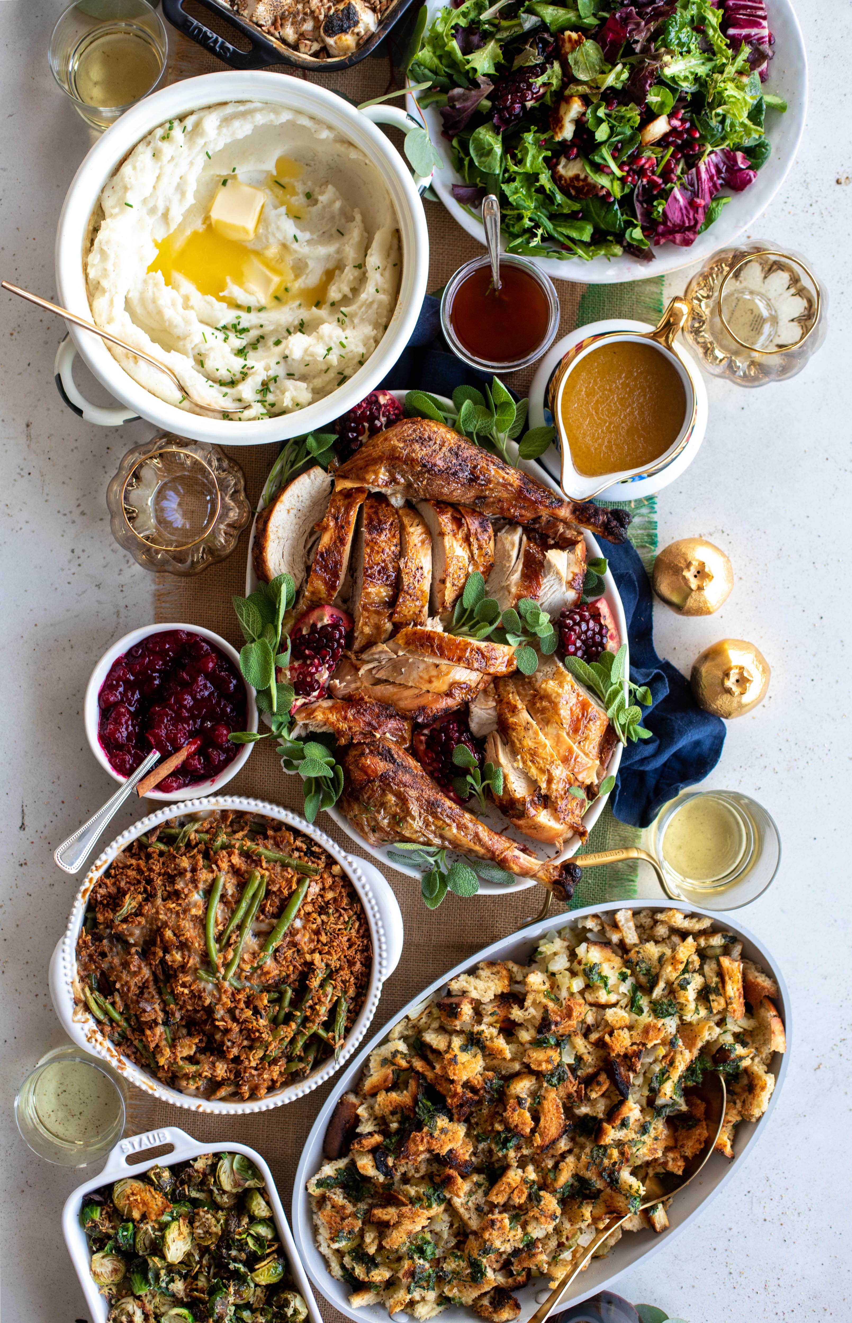 Right here I'm sharing the best thanksgiving recipes you can find! Over 100 of my favorite recipes from salads and apps to dessert and cocktails.