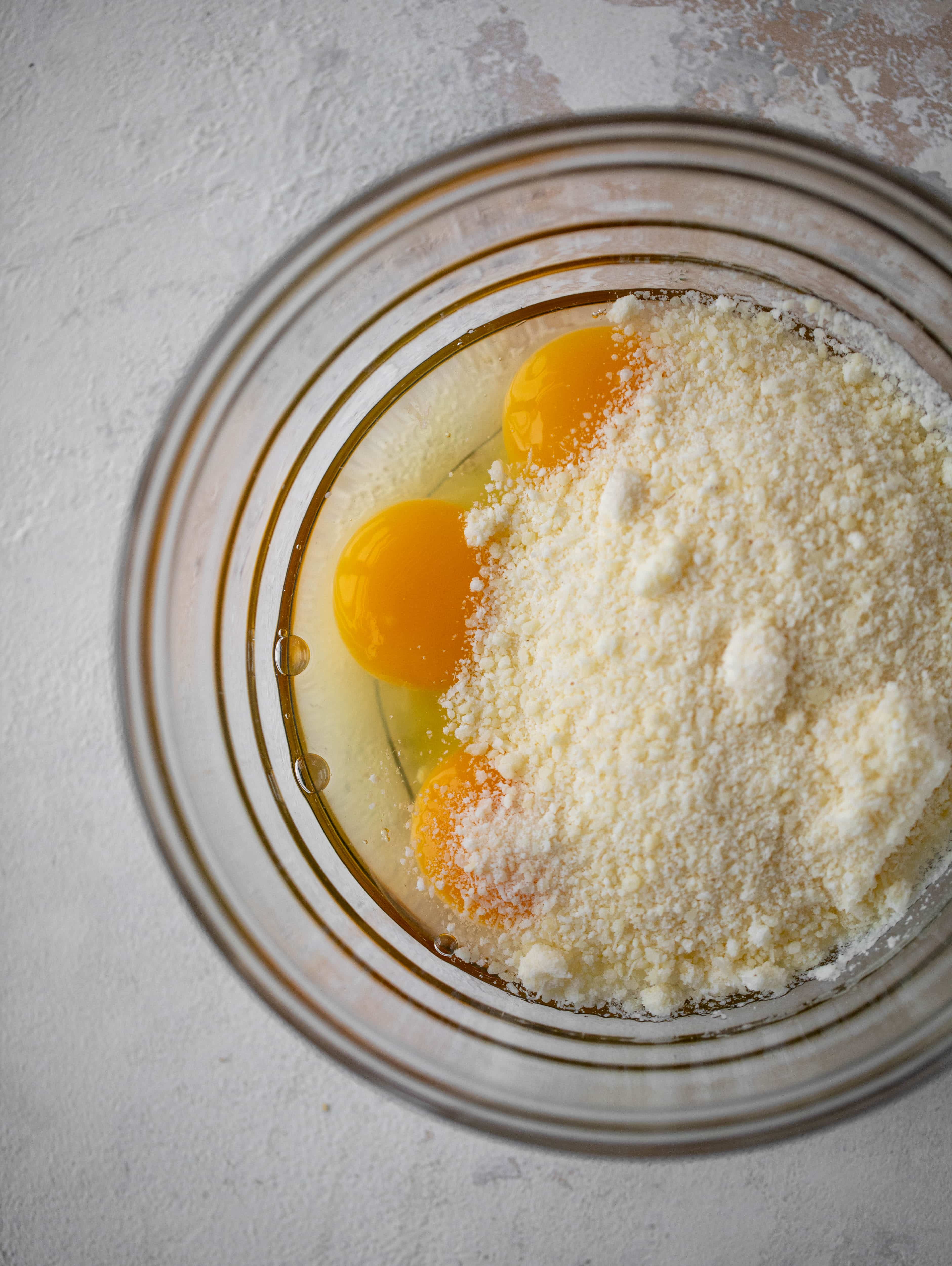 eggs and parmesan cheese
