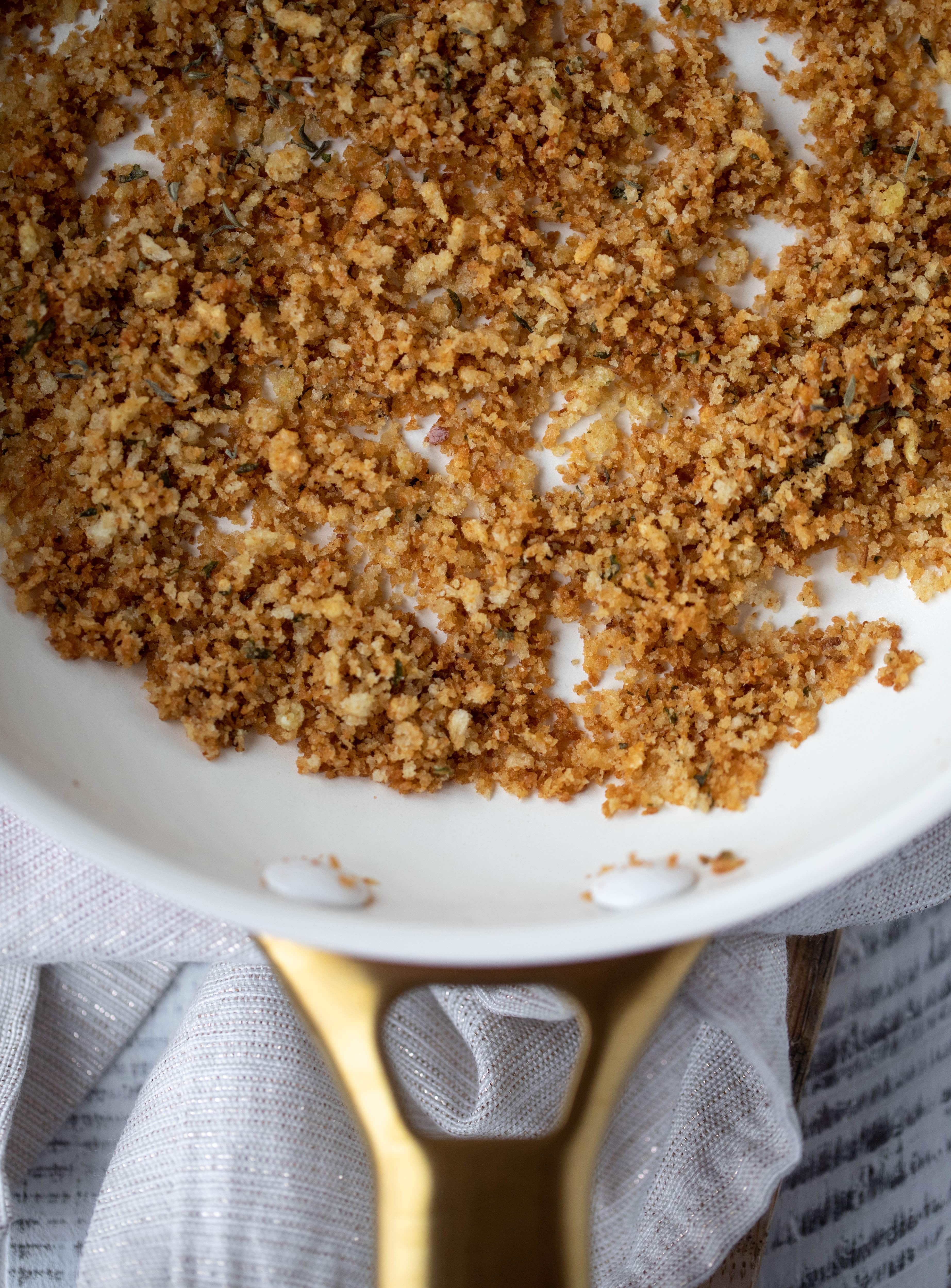 thyme buttered bread crumbs