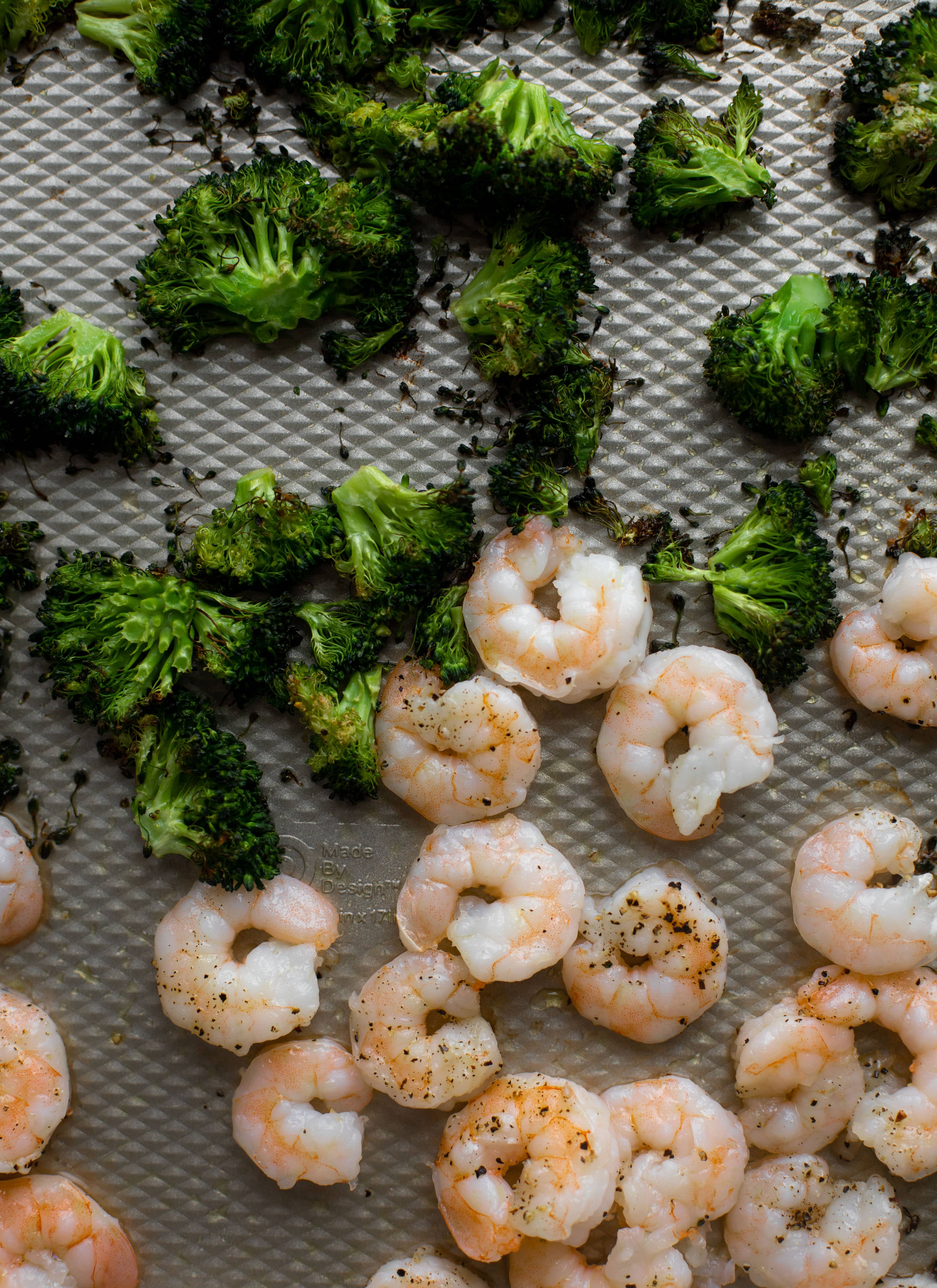 roasted shrimp and broccoli