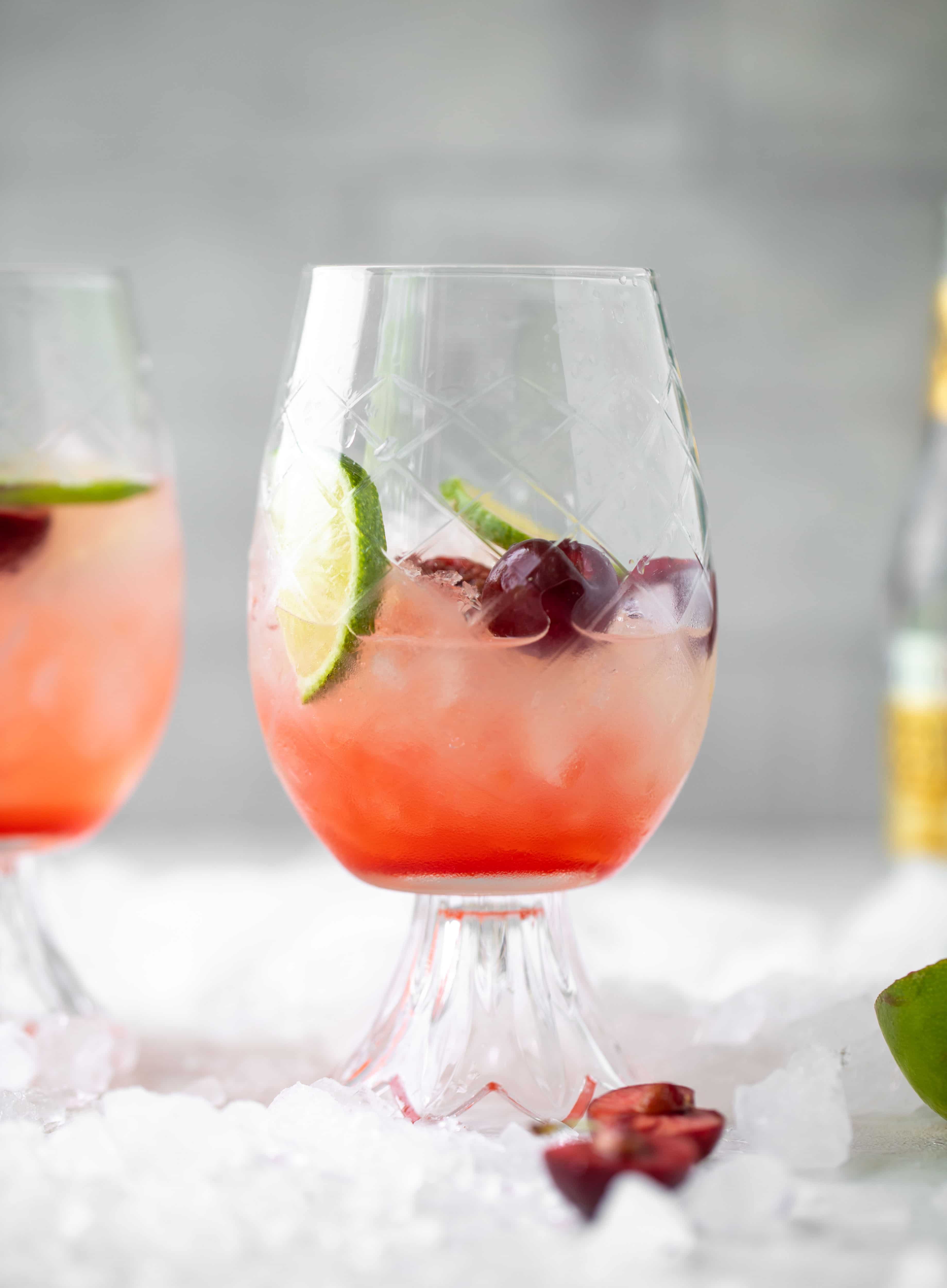 cherry lime gin and tonic
