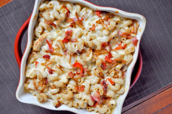chicken mac and cheese.