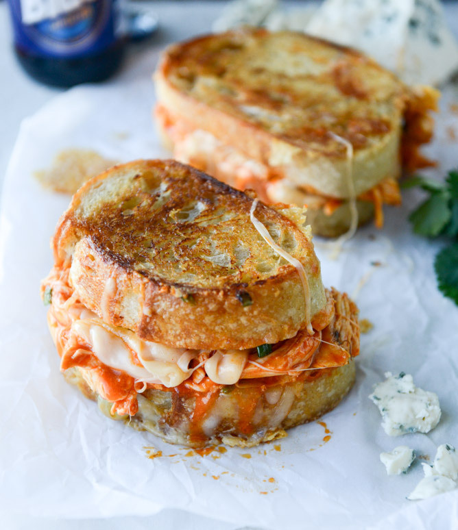buffalo chicken beer cheese grilled cheese I howsweeteats.com