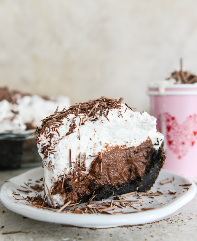 Chocolate Cream Pie with Vanilla Whipped Cream