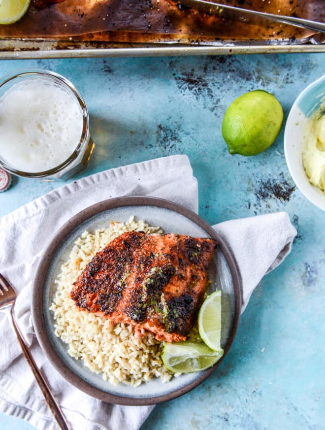Cajun Salmon - 30 Minute Cajun Salmon with Salted Lime Butter