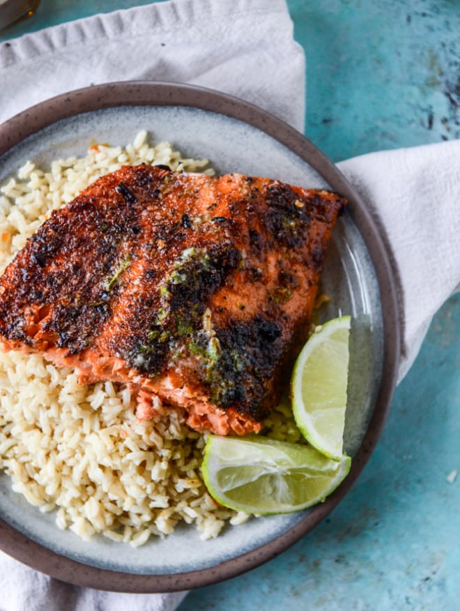 Cajun Salmon - 30 Minute Cajun Salmon with Salted Lime Butter