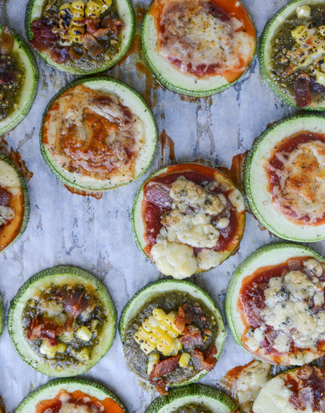 Mini Zucchini Pizzas, 3 Ways. - How Sweet Eats