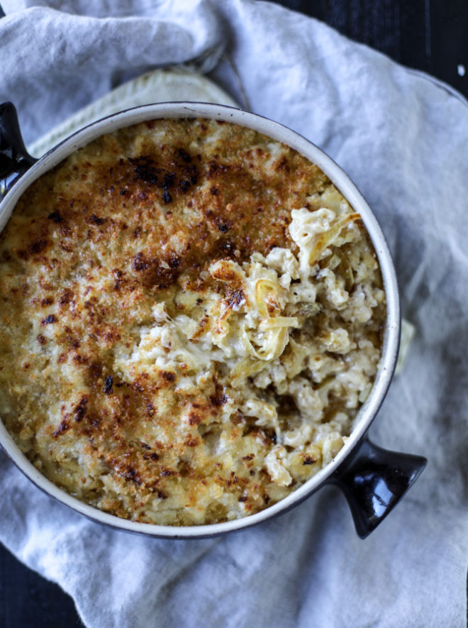 Gruyere Mac and Cheese with Caramelized Onions. - How Sweet Eats