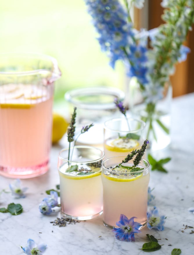 lavender mint lemonade recipe I howsweeteats.com