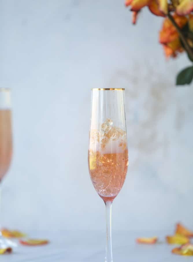 rosé champagne gummy bears I howsweeteats.com #gummybears #champagne #rosé #candy #homemade