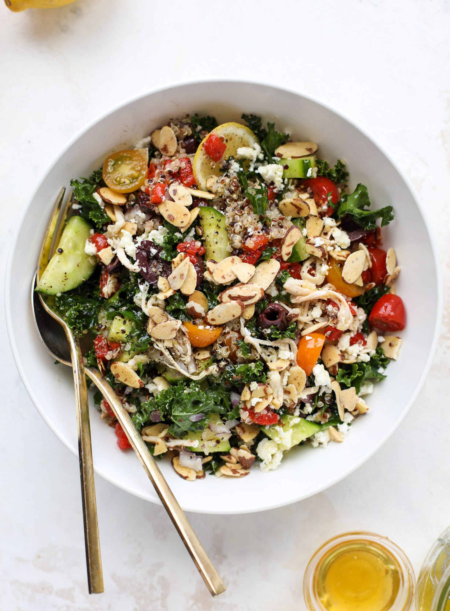 Mediterranean Kale Salad With Quinoa
