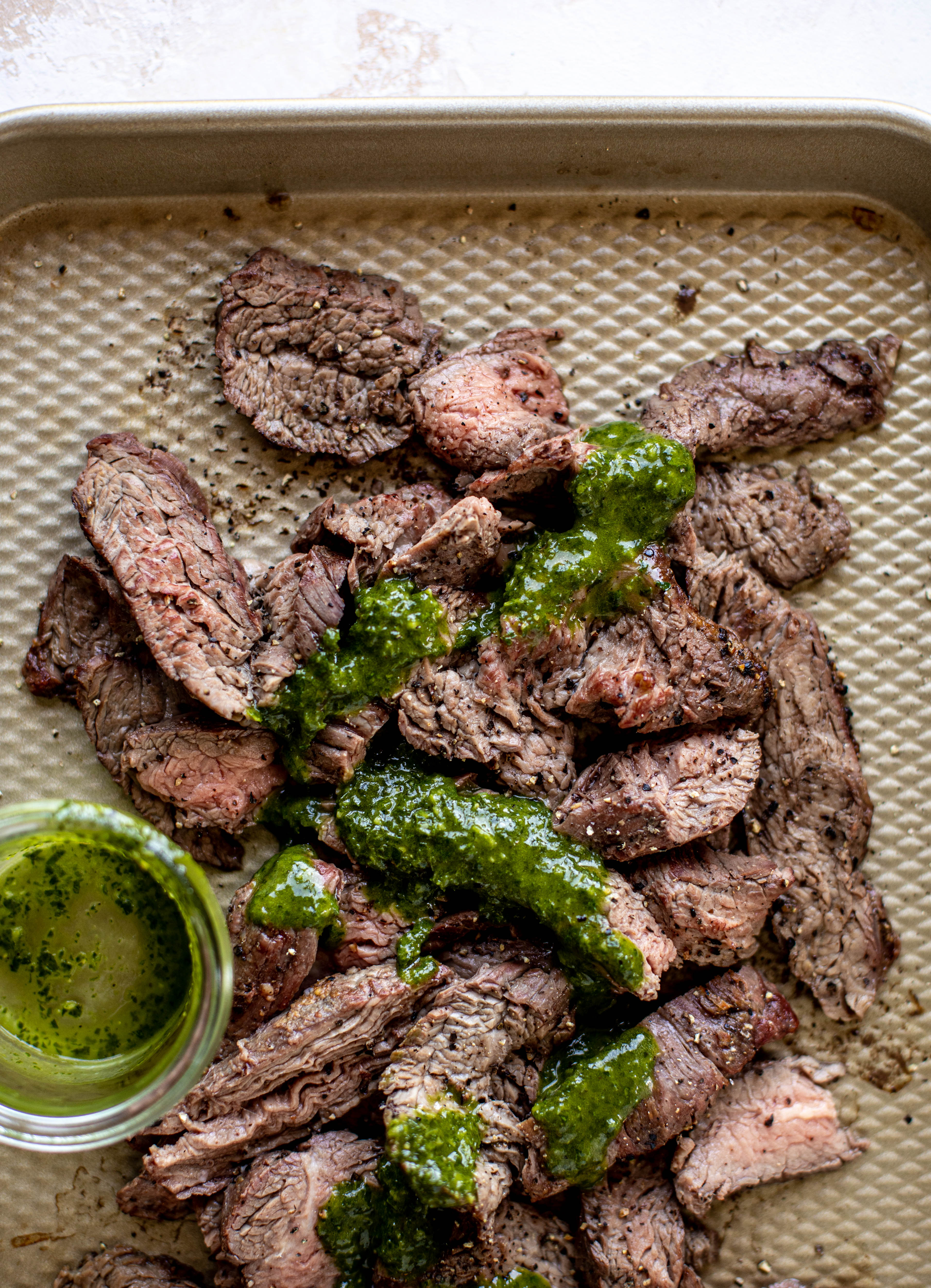 grilled flank steak with chimichurri