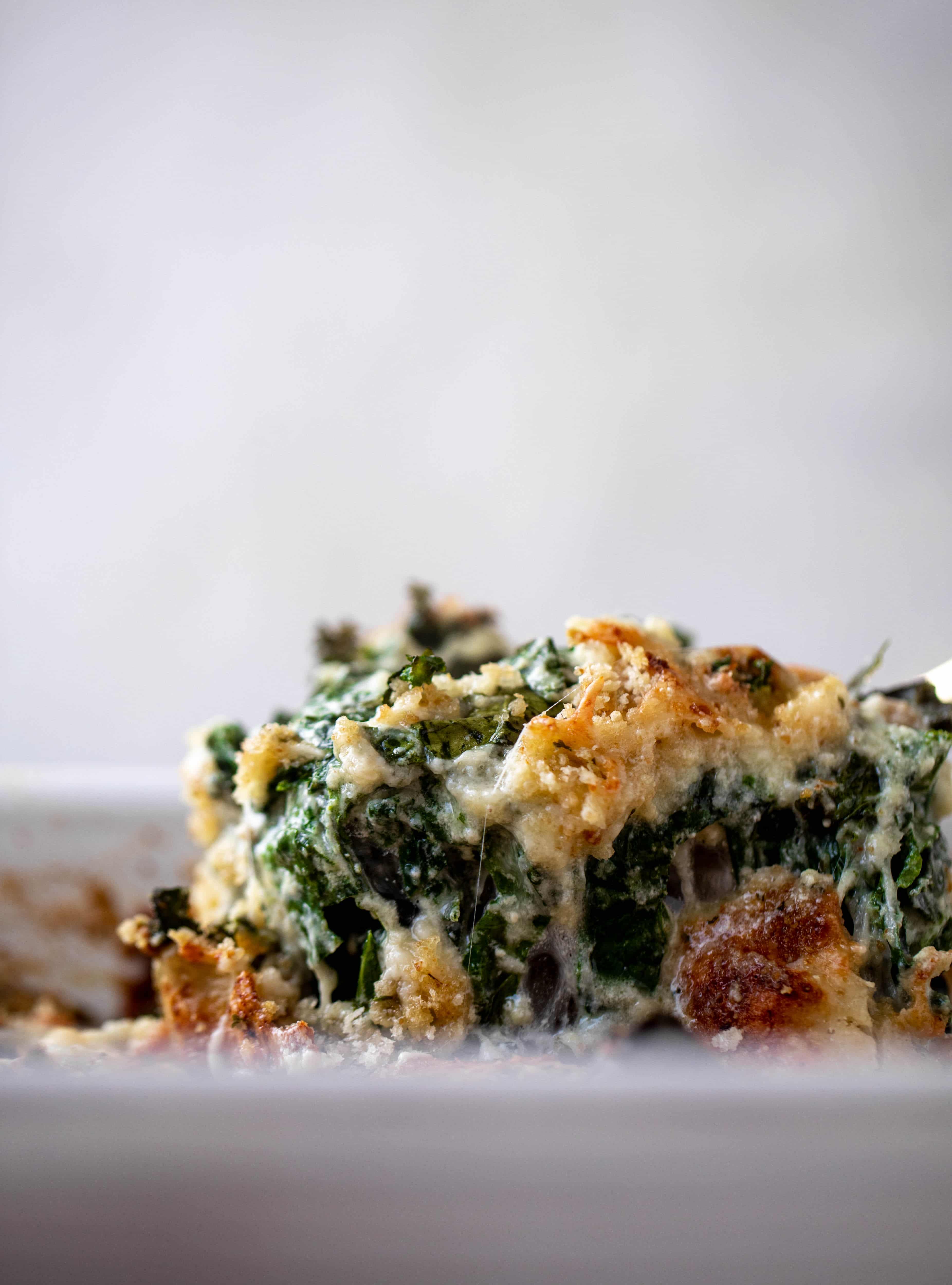 This double kale gratin has two kinds of kale, three kinds of cheese, cream and crunchy breadcrumbs. It will be your new favorite side dish!