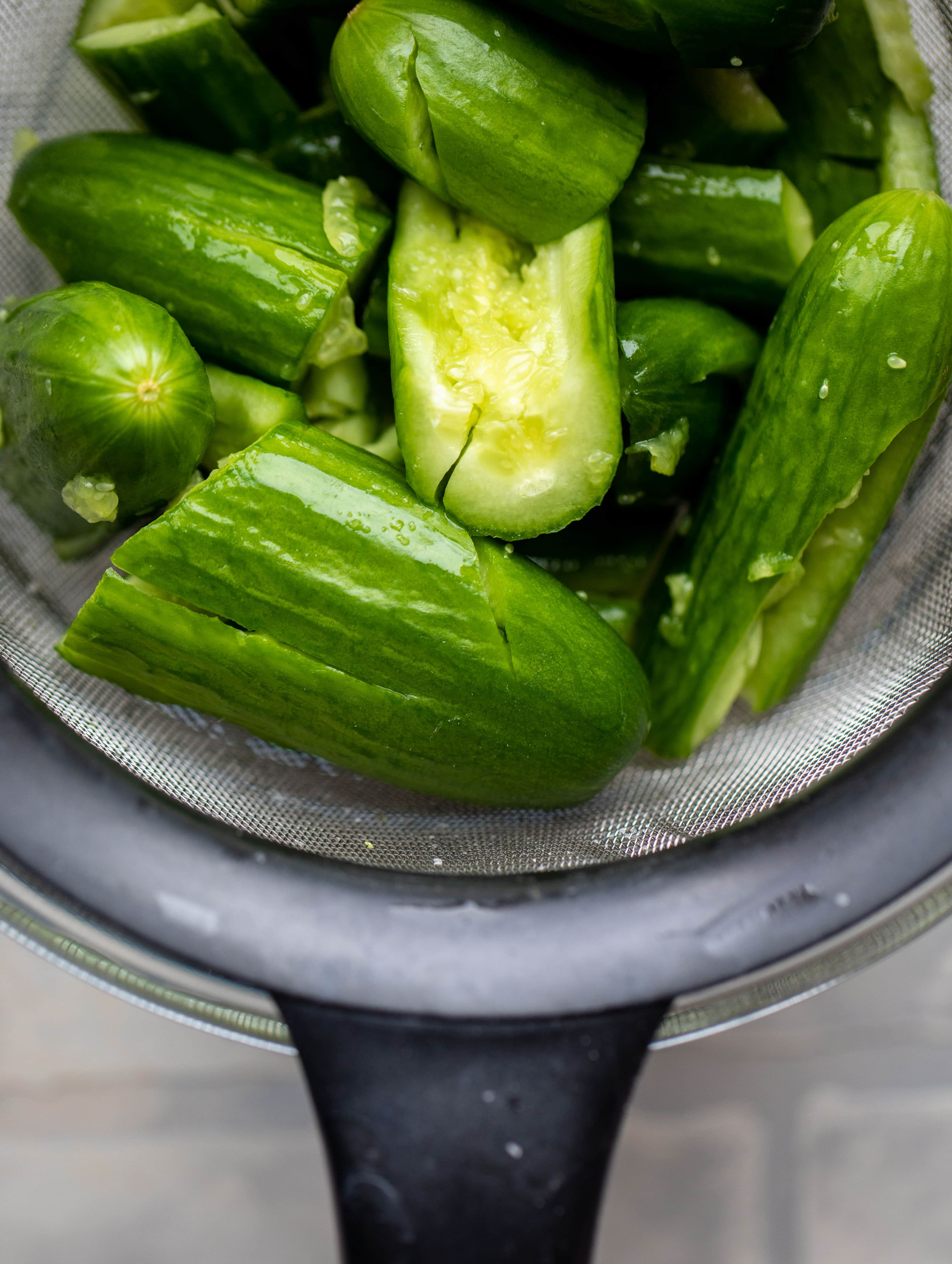 smashed cucumbers