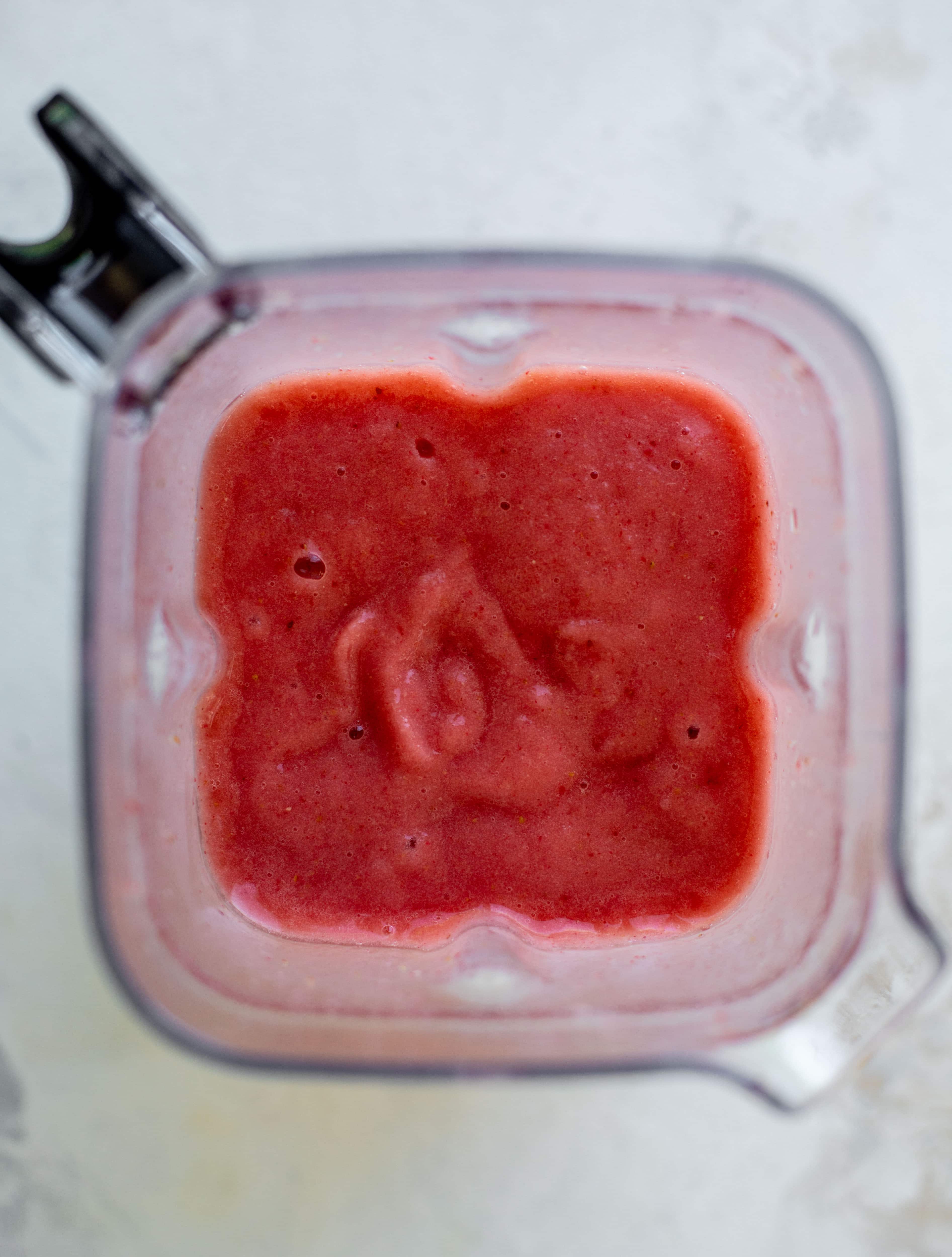 frozen strawberry lemonade in a blender