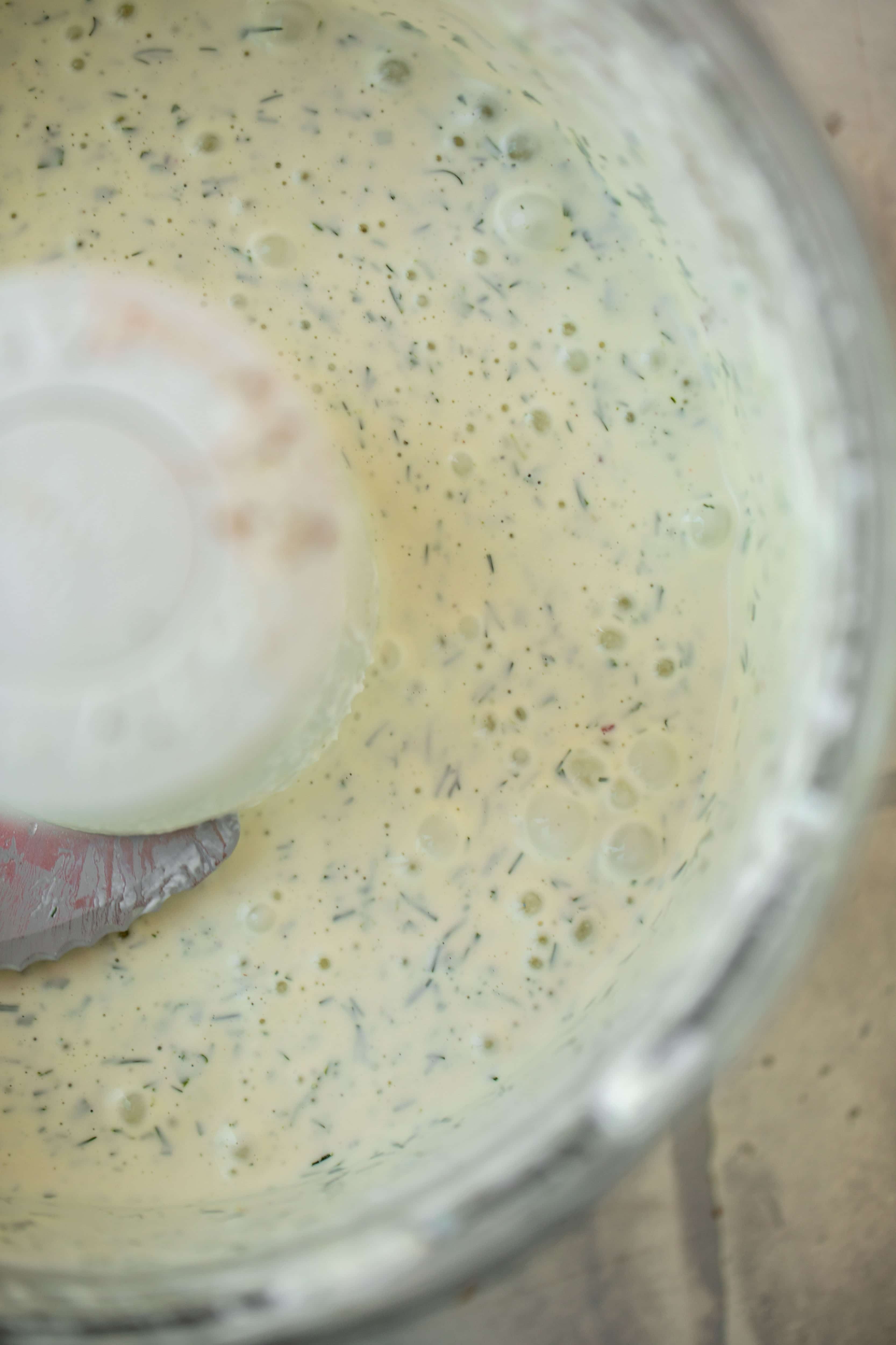 homemade ranch in food processor