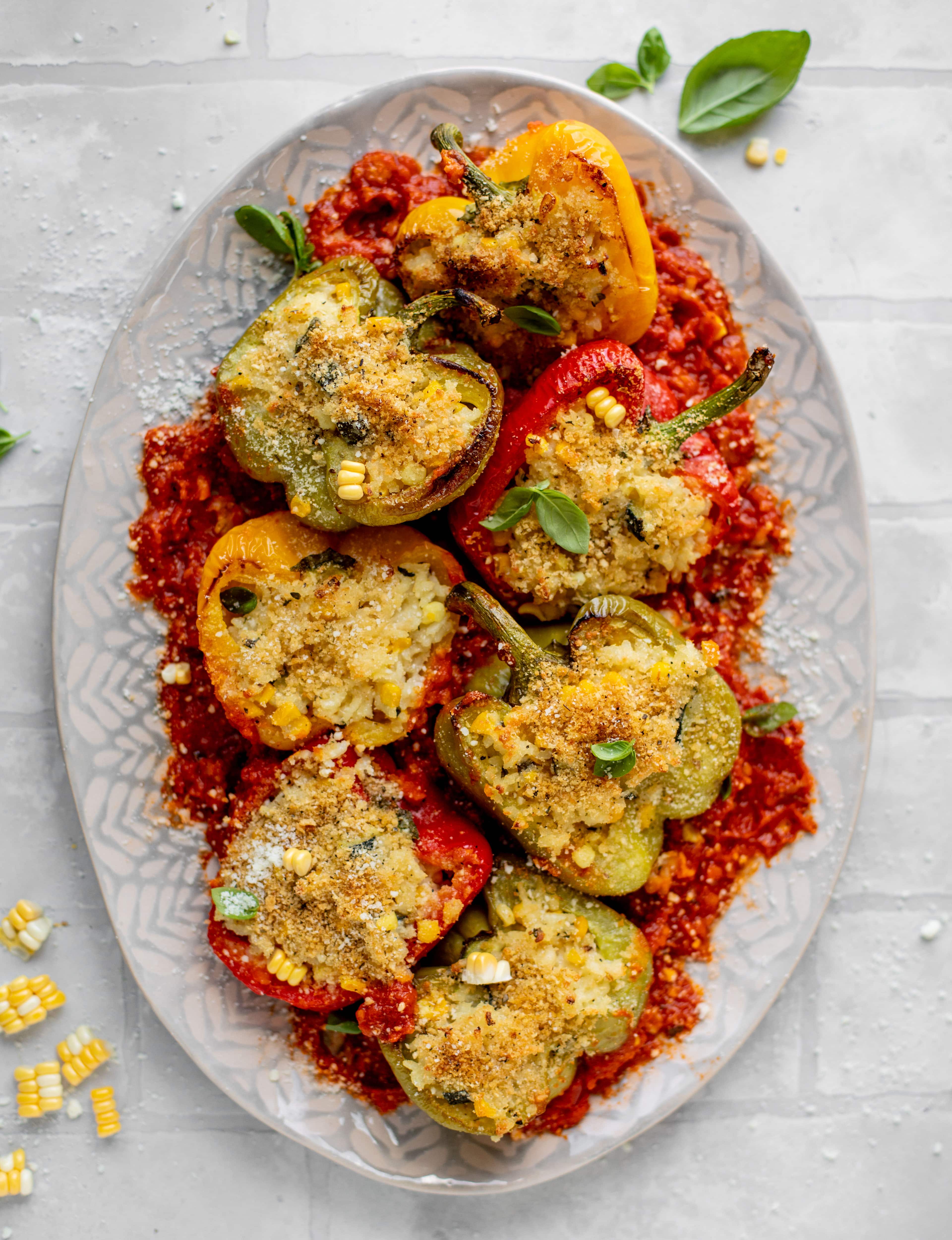 summer risotto stuffed peppers